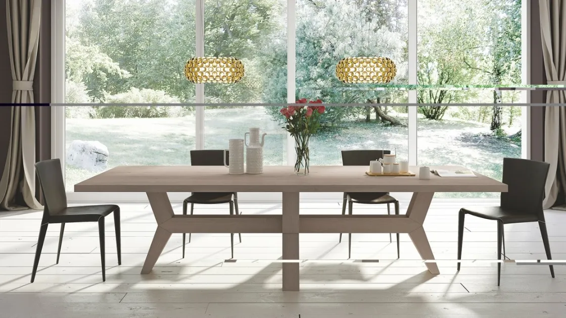 Tavolo in legno Biochic Fuoco di Domus Arte