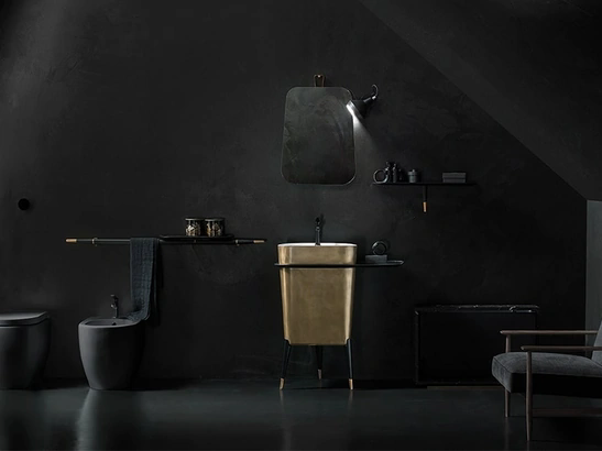 Lavabo Free 04 in tinta Metallico Bronzo di Cerasa