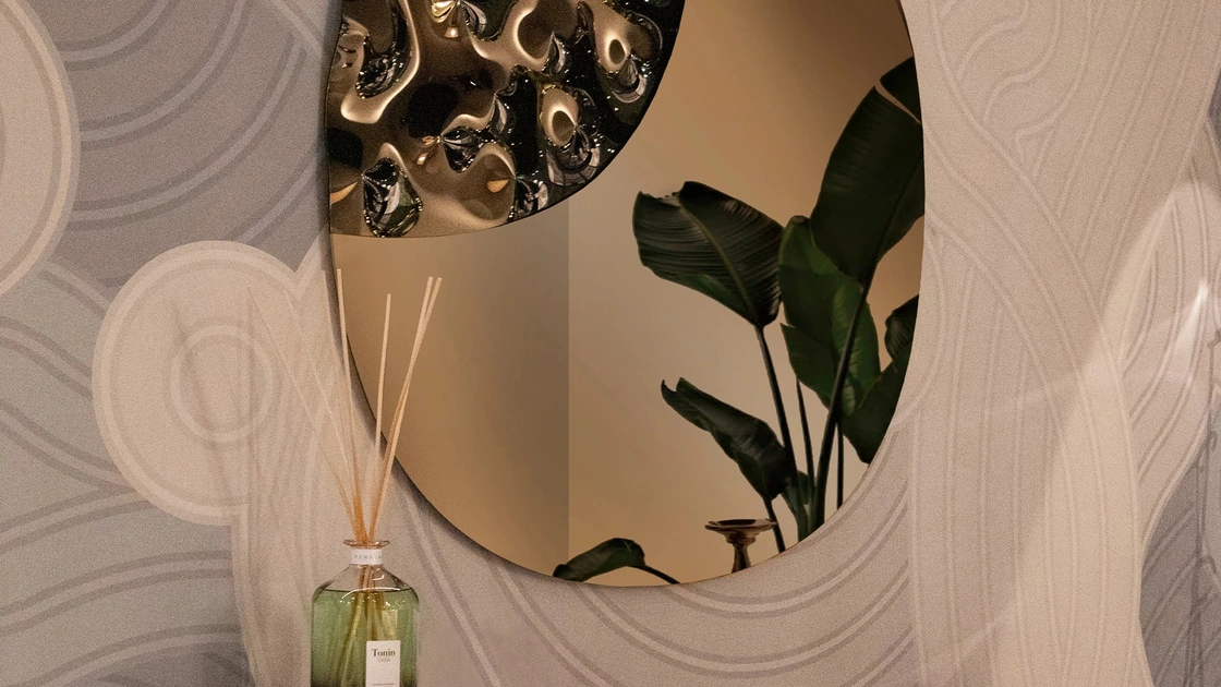 Specchio scultoreo Diamante di Tonin Casa