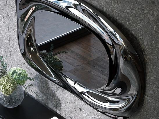 Specchio Vox con cornice in vetro di Tonin Casa