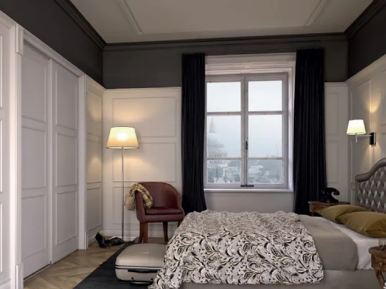 Porta a battente per interni con finitura murale Wood Ghost di In Forma