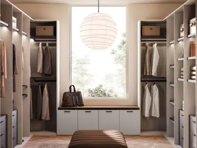 Cabina Armadio Aperta in laccato opaco e metallo di Orme