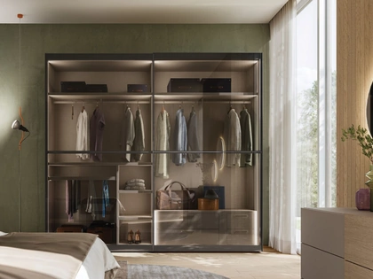 Armadio con anta scorrevole in vetro Dama 41 di Orme