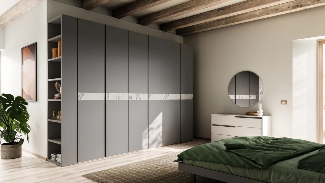 Armadio su misura Lena 35 con inserto in marmo di Orme