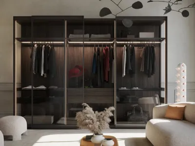 Armadio View Scorrevole in vetro di Radice Mobili