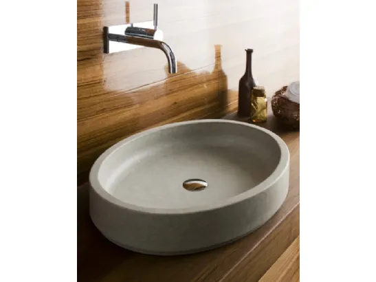 Lavabo da appoggio ovale in pietra naturale Air di Neutra