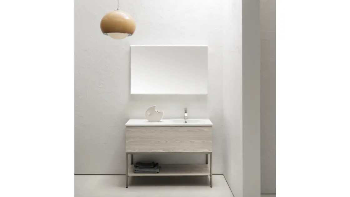 Mobile Bagno da appoggio in nobilitato effetto legno B-GO BG028 di Compab