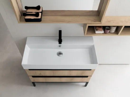 Mobile Bagno da appoggio in nobilitato effetto legno B201 BD023 di Compab