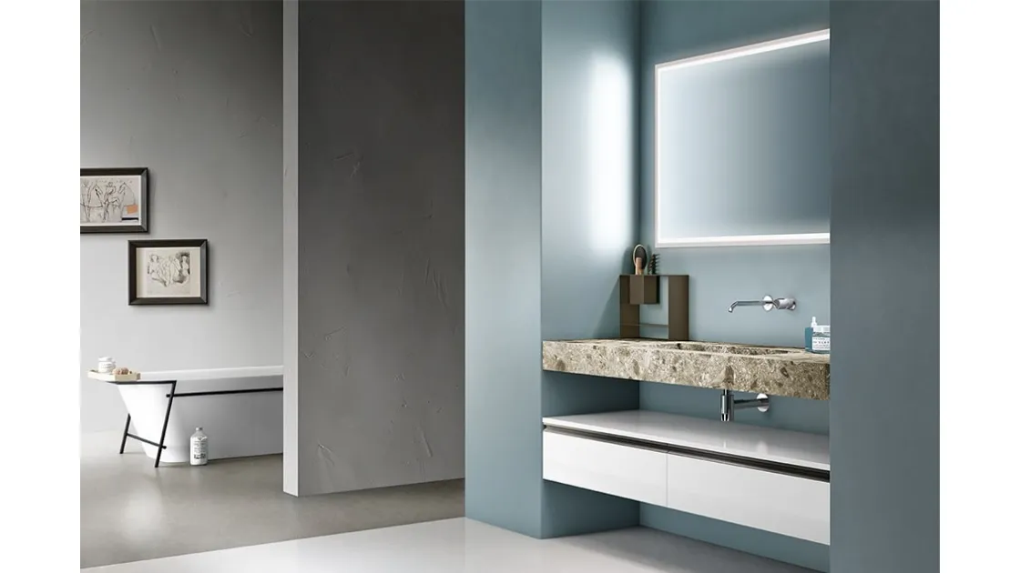 Mobile da Bagno Cartabianca in Gres Graniglia di Cerasa