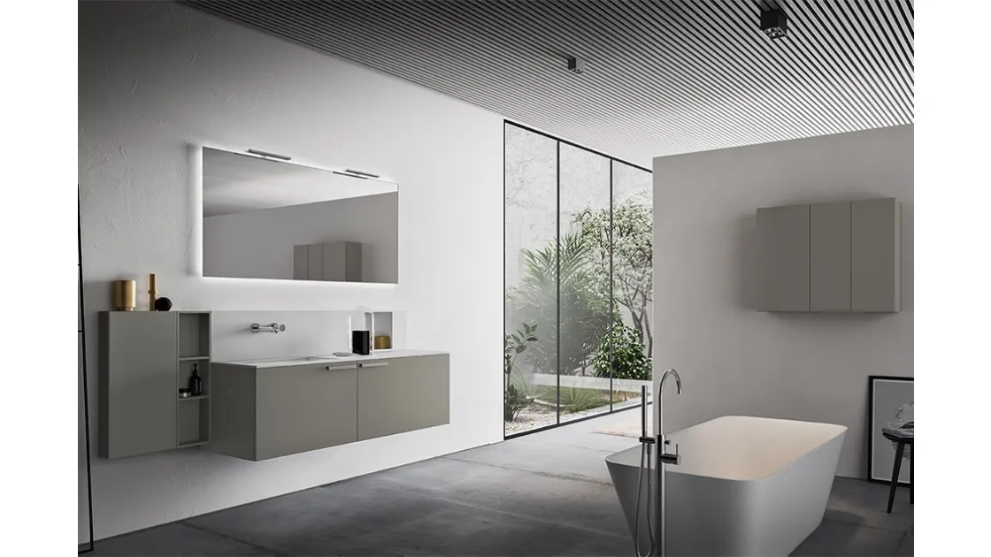 Mobile da Bagno Cartabianca in Grigio Pietra di Cerasa