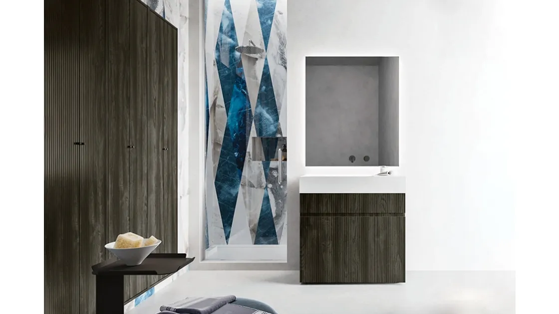 Mobile da Bagno Single in nobilitato Dogato Wood di Cerasa