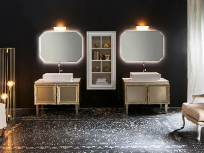Mobile bagno doppio con piano in mineralguss DELICHON DH15 di Compab