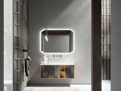 Mobile da Bagno in Rovere Des Evolution Natural 01 di Cerasa