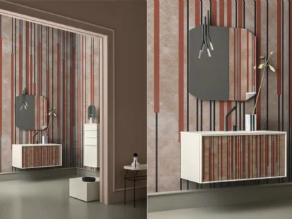 Mobile da Bagno Des in Laccato RAL1013 con frontale personalizzabile di Cerasa