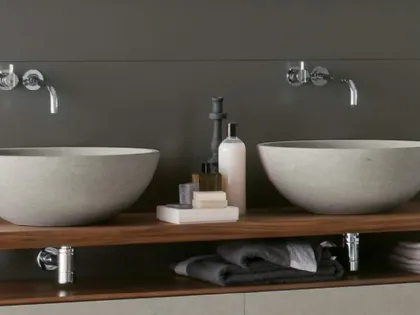 Lavabo da appoggio in pietra naturale Egg di Neutra