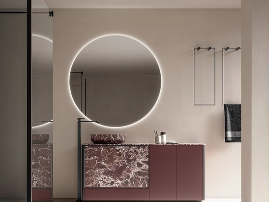 Mobile da Bagno Honey 01 in laccato e resina di Cerasa