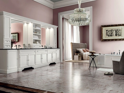 Mobile da Bagno Paestum 00 in laccato Bianco di Cerasa