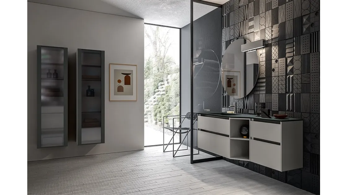 Mobile da Bagno Segno in Grigio Dorian di Cerasa