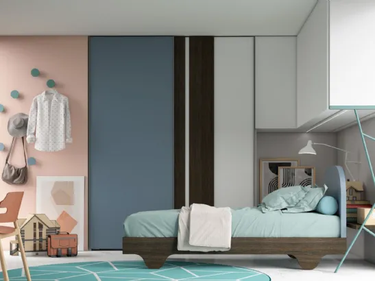 Cameretta a ponte in laccato e melaminico Geometricalway 02 di Mariani Plus