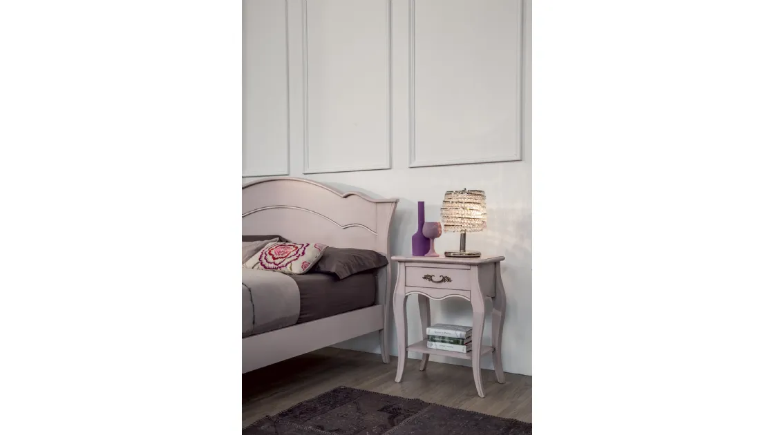 Comodino Ginevra in legno laccato opaco di Tonin Casa