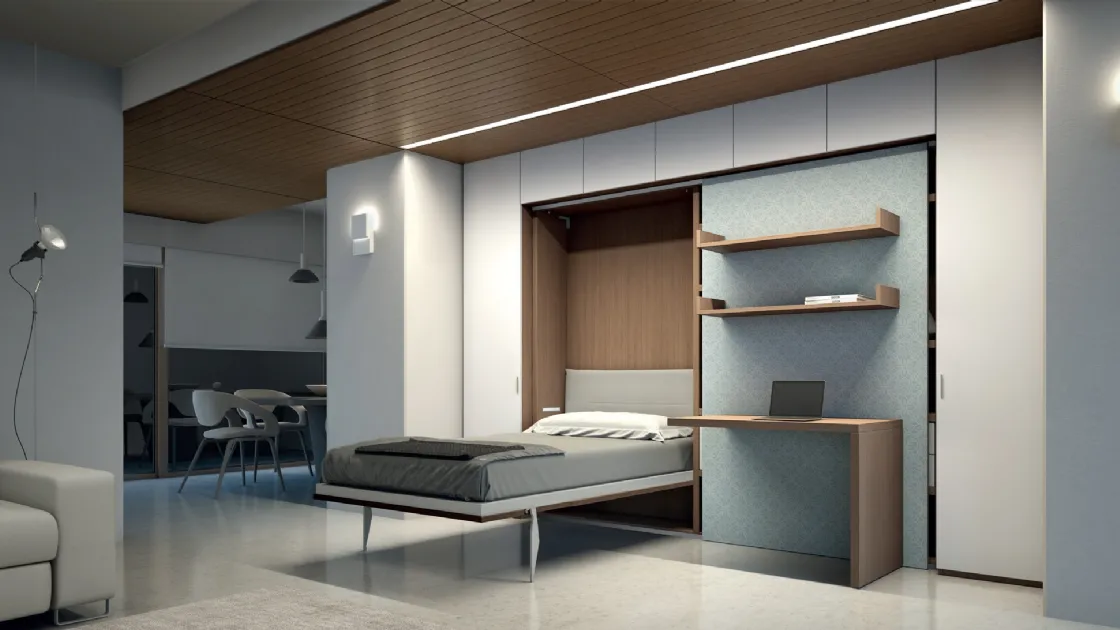 Letto a scomparsa Composizione G08 di Molteni Home Revolution