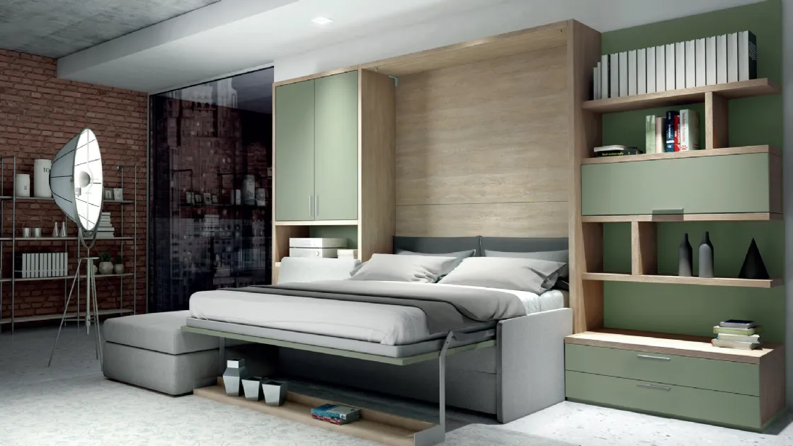 Letto a scomparsa Composizione G09 di Molteni Home Revolution