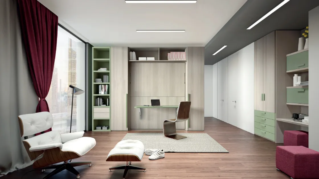 Letto a scomparsa Composizione N012 di Molteni Home Revolution