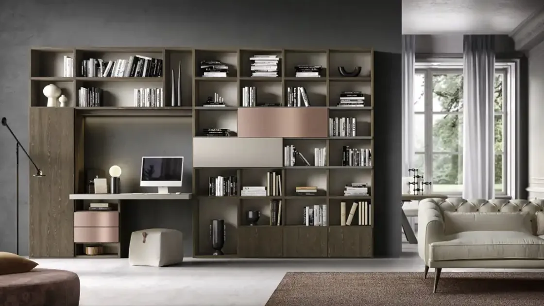 Libreria Kosmos KL215 di Moretti Compact Giorno Notte