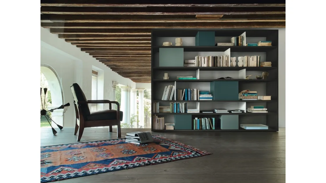 Libreria Modo M6C85 in laccato opaco di Sangiacomo