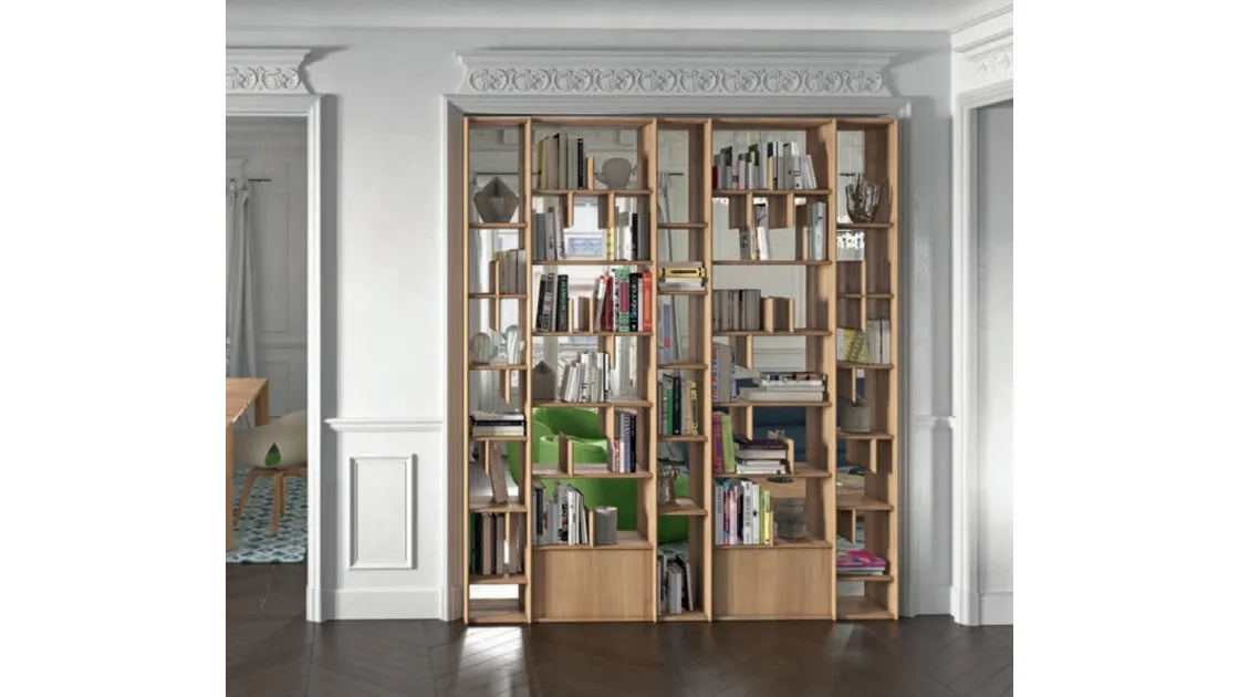 Libreria a muro in legno Raise Espace di Domus Arte