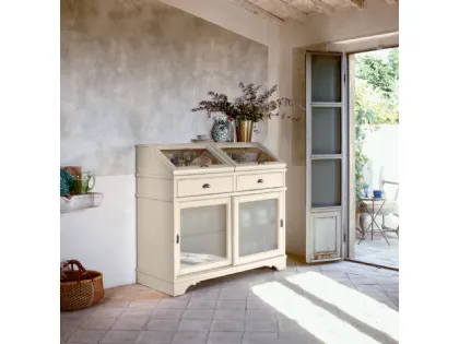Madia Aurelia in legno con ante in vetro di Tonin Casa
