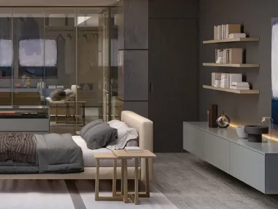 Parete Attrezzata Climb in Laccato Londra di Fratelli Elli