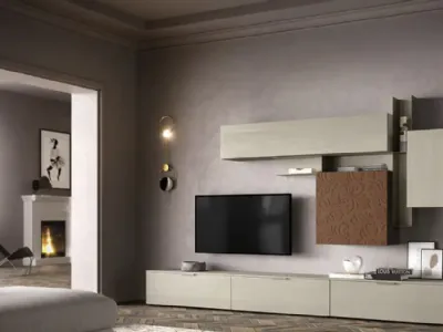 Parete Attrezzata Kosmos KC127 di Moretti Compact Giorno Notte