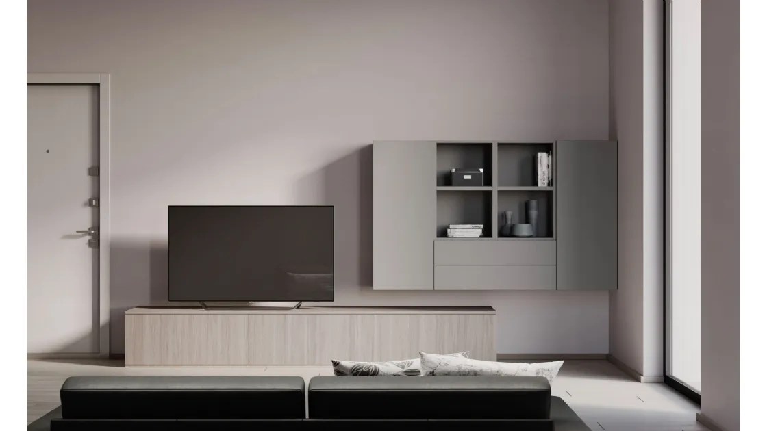 Parete Attrezzata Living Modul Box di Nardi Interni
