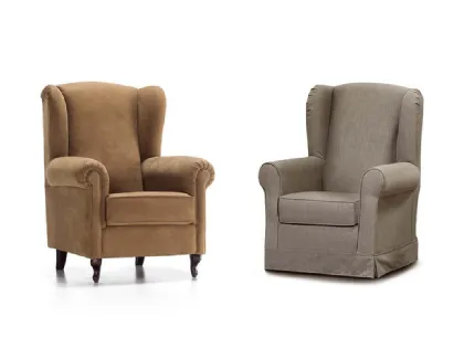 Poltroncina in tessuto o in pelle ALICUDI di Rosini Divani