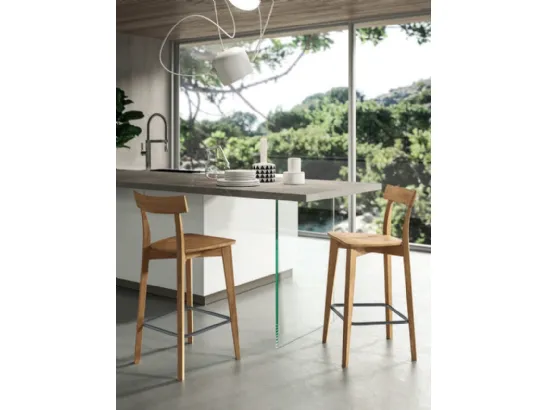Sgabello Grace in legno di FGF Mobili