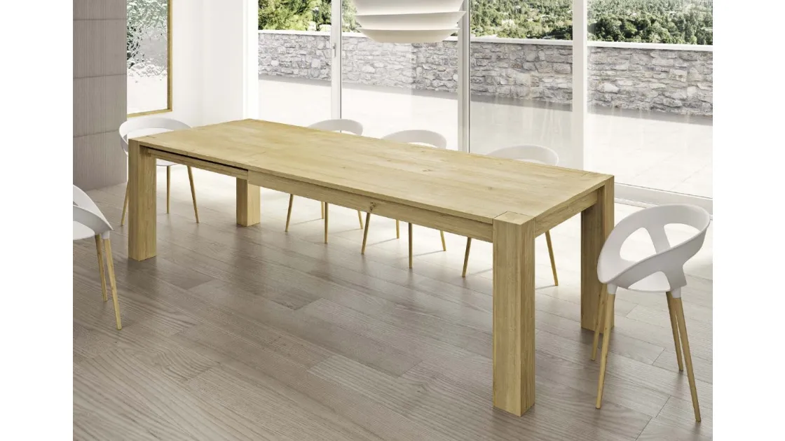 Tavolo allungabile in legno Biochic Storiachic di Domus Arte