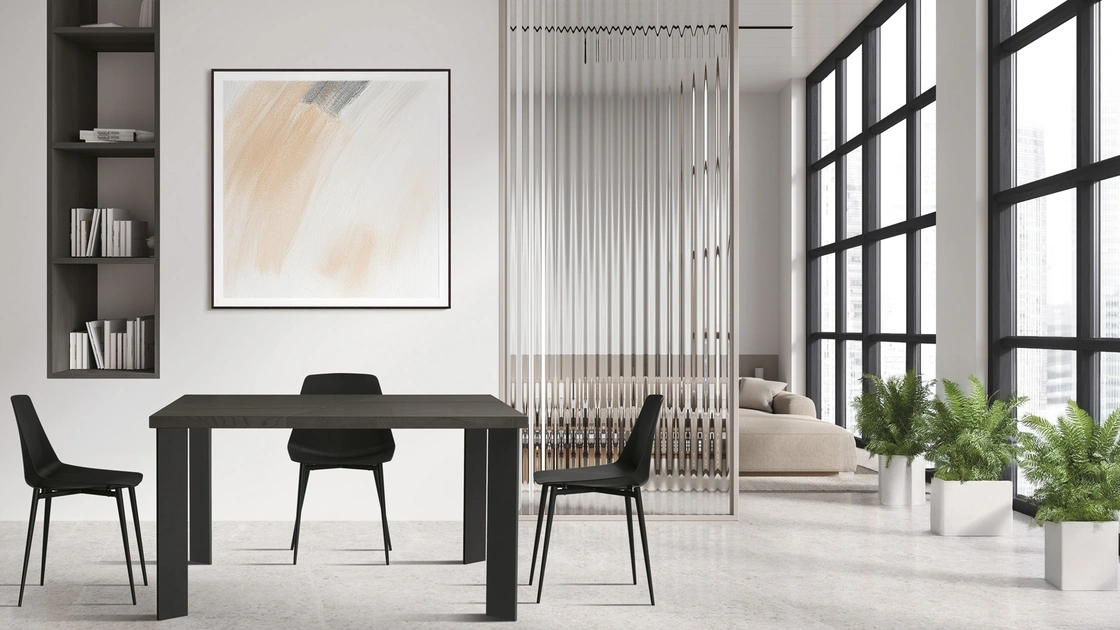 Tavolo Zenit in rovere e metallo di FGF Mobili