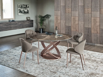 Tavolo Fusion Rotondo in SuperMarmo di Bontempi