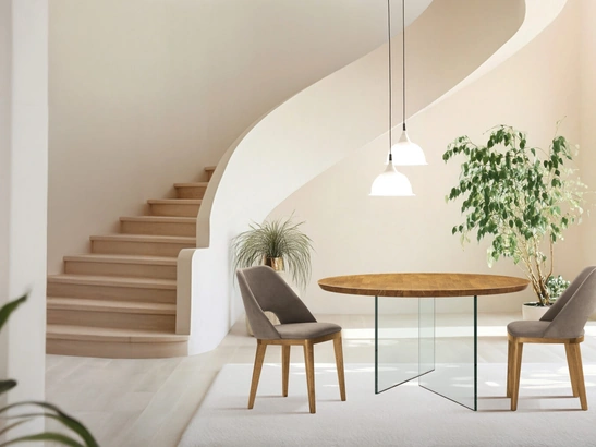 Tavolo tondo Ghost di FGF Mobili