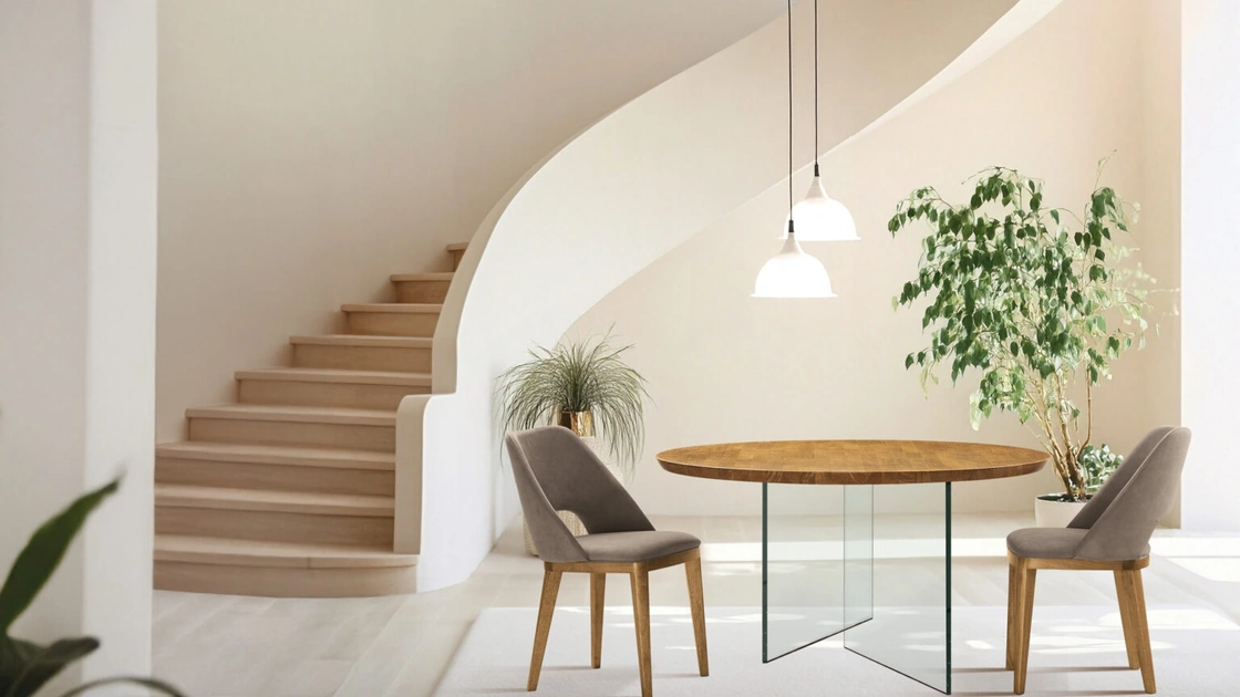 Tavolo tondo Ghost di FGF Mobili