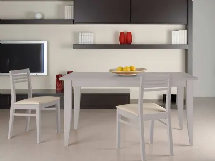 Tavolo rettangolare in legno laccato opaco Paris di Fratelli Elli