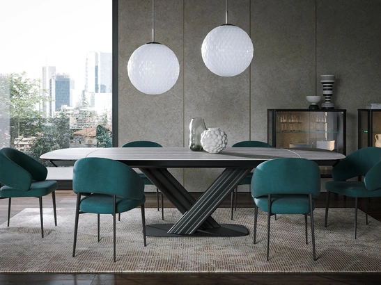 Tavolo Sipario Ext in gres travertino di Tonin Casa