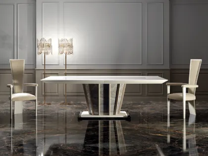 Tavolo rettangolare Marble realizzato in marmo di Vismara Design