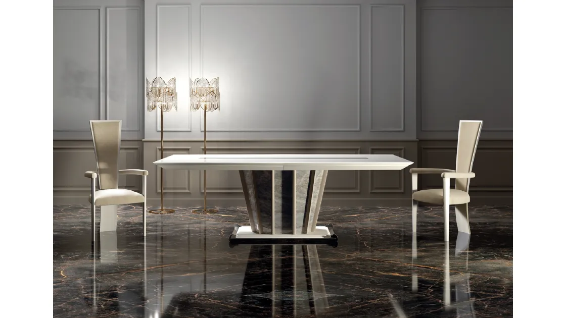 Tavolo rettangolare Marble realizzato in marmo di Vismara Design