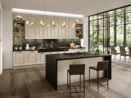 Cucina Classica Verona 01 con penisola di Arredo3