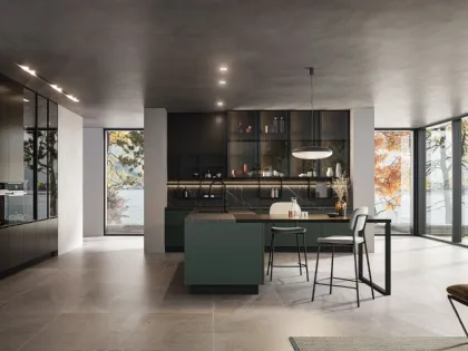 Cucina Moderna Kalì 04 con penisola di Arredo3