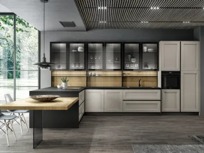 Cucina Moderna Meg 02 con penisola di Arredo3