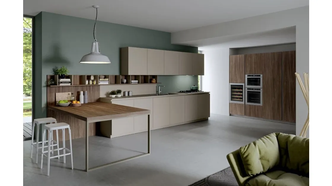 Cucina Moderna lineare Play Lab 03 in melaminico e laminato di Dibiesse