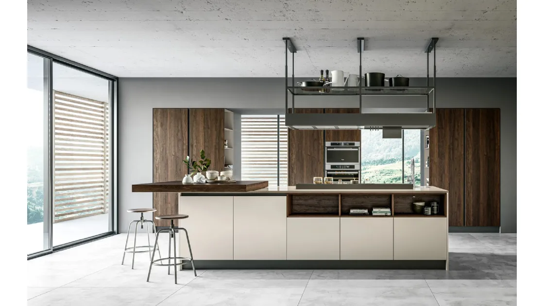 Cucina Moderna Round 01 con isola di Arredo3
